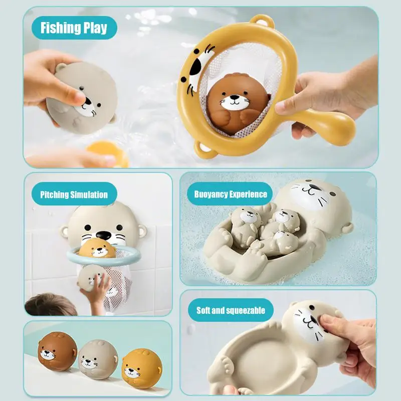 Juguetes de baño para niños, bañera de agua, juego de juguetes de animales, animales flotantes, bañera sensorial, juego para viajes, fiestas, piscina, ducha al aire libre
