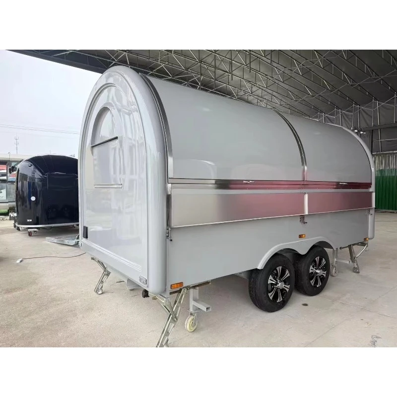

Fiberglass Fast Food Mobile Catering Truck Complete Kitchen Taco Pizza Coffee Ice Cream BBQ Food Trailer for Winery