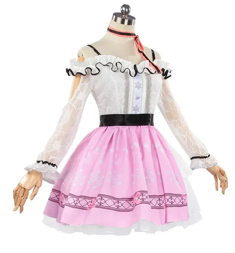 Nikki Cosplay Anime Infinity Nikki dulce vestido rosa Lolita uniforme peluca conjunto traje de fiesta de Halloween para mujeres traje de fiesta de vacaciones