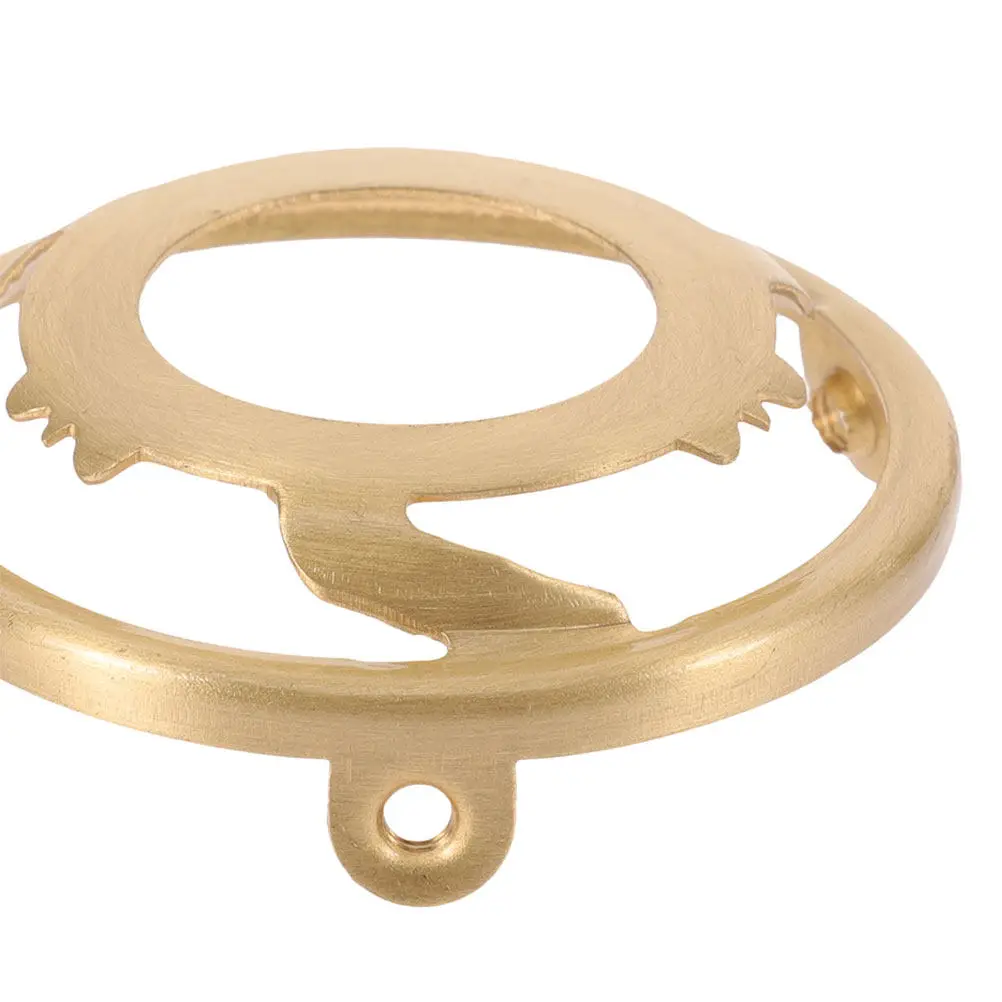 2Pcs Solid Brass Lamp Shade Holder Ring Triangular Bracket Design for Glass Covers Stable Fit Table Lamp Fixture Repair Parts