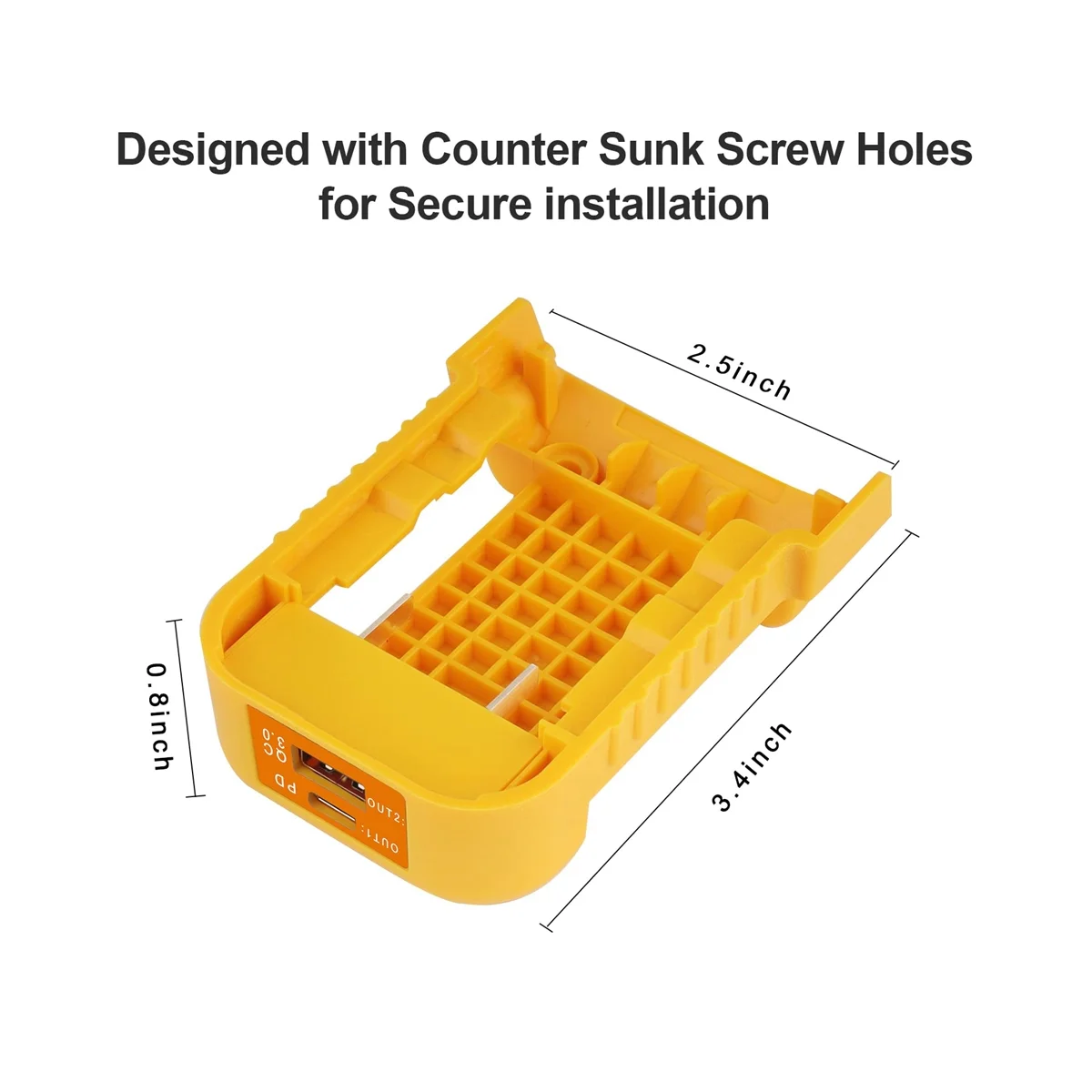 2 шт., USB-адаптер для быстрой зарядки Dewalt, 20 в