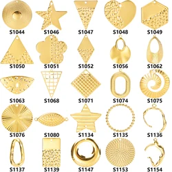 Multistyle Gold Color Irregular Geometry Bulk Charms For Earrings Making Supplies 304 Stainless Steel Pendant DIY Girl Materials