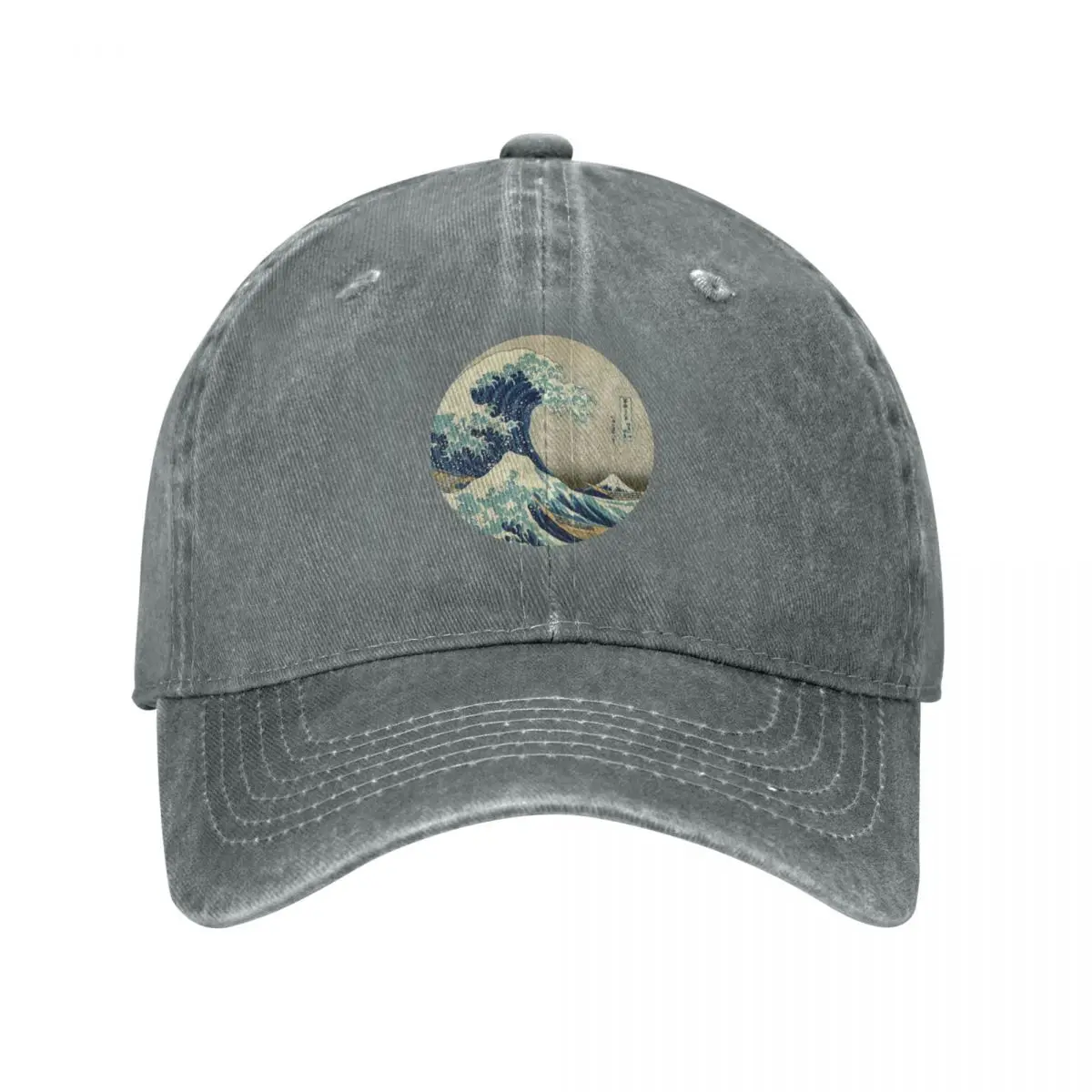 

Great Wave off Kanagawa circle Baseball Cap Snap Back Hat Beach Golf Wear Thermal Visor Man Women's