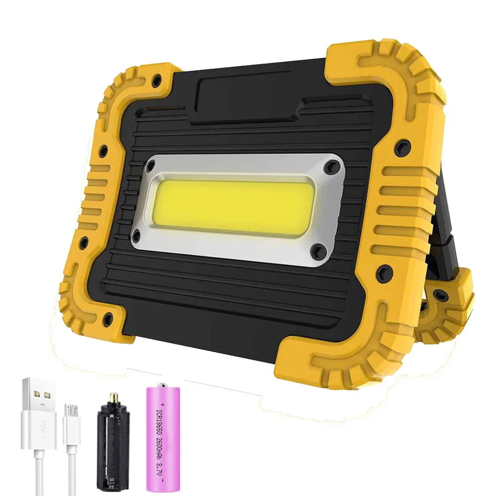 50W Mini COB Work Light USB Charging Outdoor Camping Tent Light Emergency Handheld Multi Functional Projection Light Searchlight