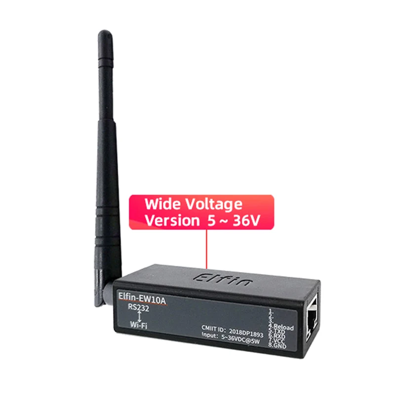 Serial port RS232 to WiFi device server module Elfin-EW10 support TCP/IP Telnet Modbus TCP Protocol data transfer via WiFi