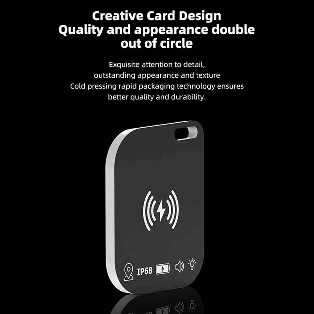 MFI Wallet GPS Tracker Mini Wireless Charging Item Tag Wallet Finder For Apple Find My GPS Locator جهاز مضاد للسرقة، قطعة واحدة/1 حزمة