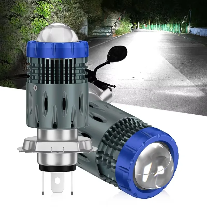 Universal H4 H6 LED Motorcycle Headlight Led Bulb Motorbike Head Lamp White 6000K Yellow 3000K High Low Beam 12-80V
