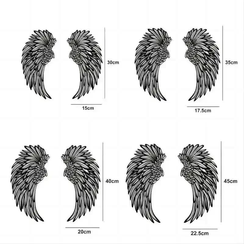 1 Pair Angel Wings Metal Wall Art with Led Lights Illuminate Wall Angel Wings Wall Art Angel Wing Wall Art Sculpture