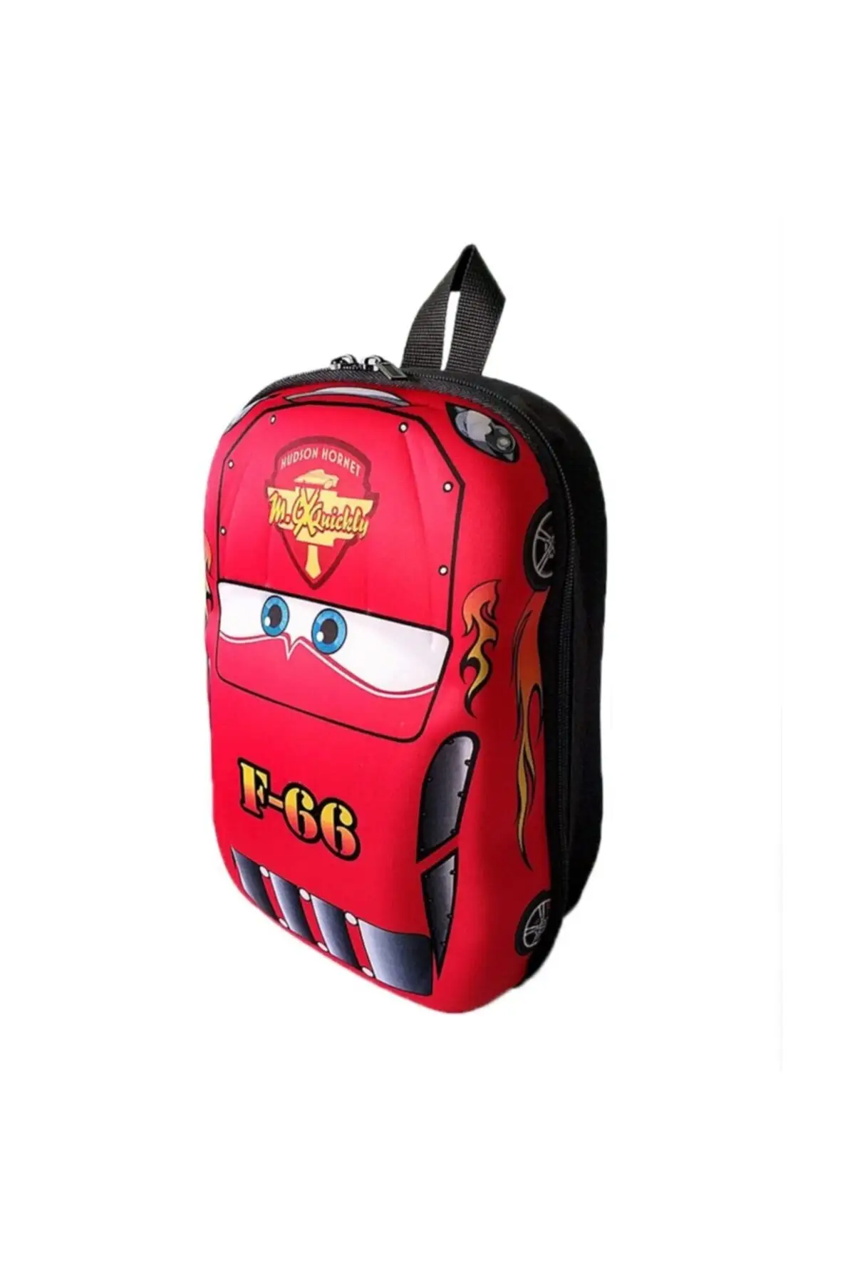 Kids Red Race Car 5d Size Kindergarten Backpack