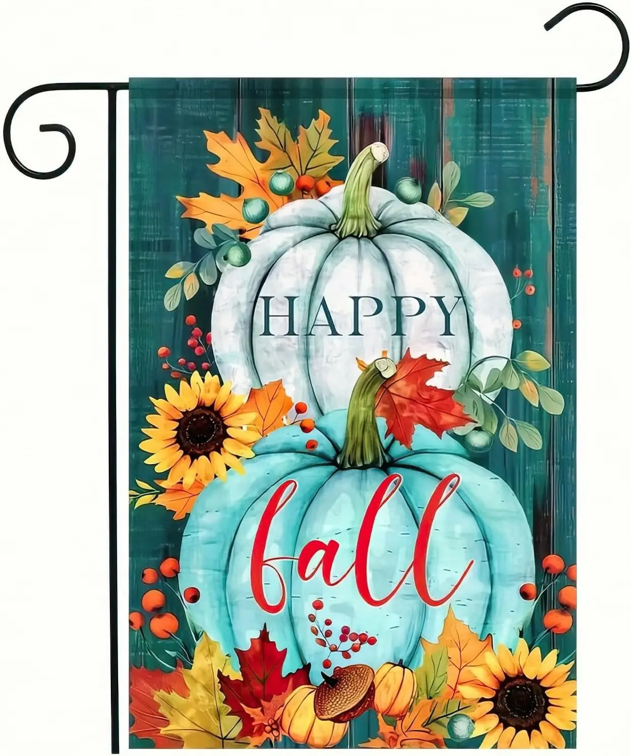 Blissyard Happy Fall Pumpkin Garden Flag 12x18 Inch Double Sided Outside Autumn Harvest Pumpkins Sunflowers Small Yard Flag  zzo