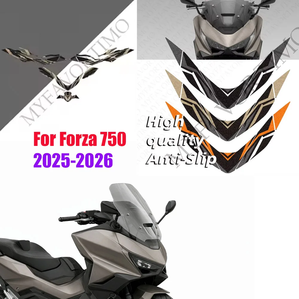 Motorcycle Anti-Slip Tank Pad Knee Grip Protector Front Fender Fairing Stickers Decals For Honda Forza 750 Forza750 2025-2026