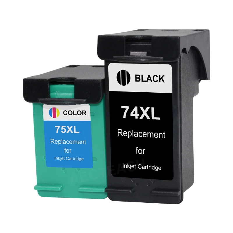 Aecteach 74 75XL 75 XL Substituição Do Cartucho De Tinta Para HP 74xl Para hp Photosmart C4200 C4280 C4345 C4380 C4385 C4480 J5780 J6480