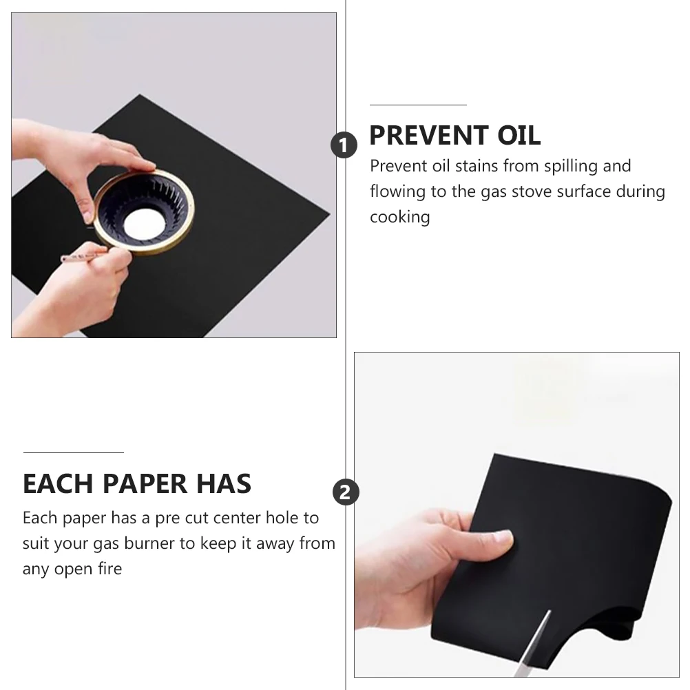 

8pcs Burner Covers 2 Gap Protectors Reusable Gas Stove Covers Heat Resistant Kitchen Range Protector Easy Clean For Gas Ovens