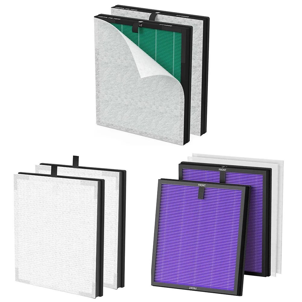 การเปลี่ยนเครื่องฟอกอากาศแบบกรอง 3 ขั้นตอนการออกแบบติดตั้งง่ายสําหรับเครื่องฟอกอากาศ FETIONS 11.4*10.2*1.2 นิ้ว