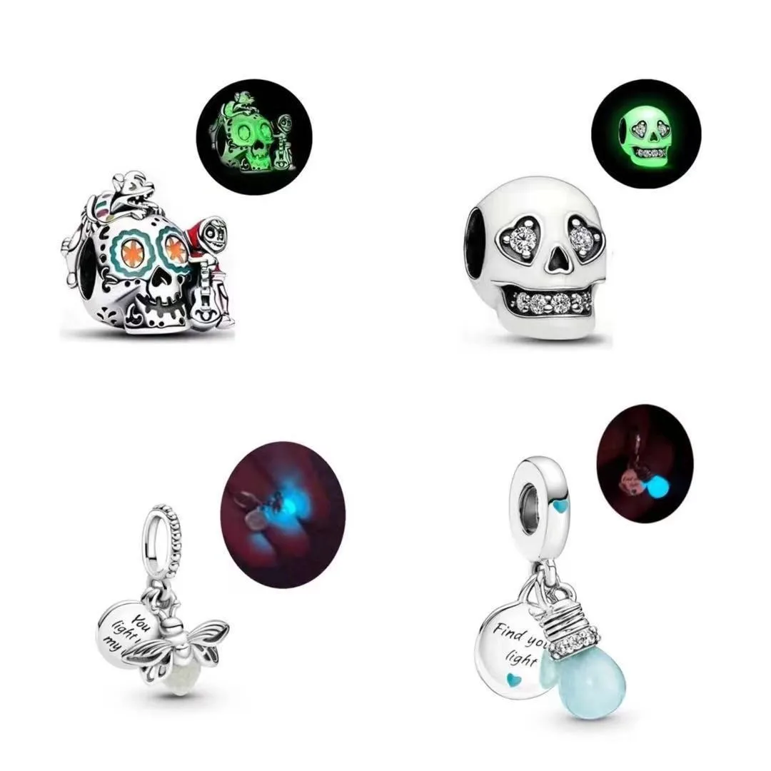 DIY ديزني الأميرة عربة الساحرة الظلام مضيئة نموذج لجسم دامبو سحر شبح الخرز صالح أساور الأزياء أنيمي مجوهرات الإكسسوار