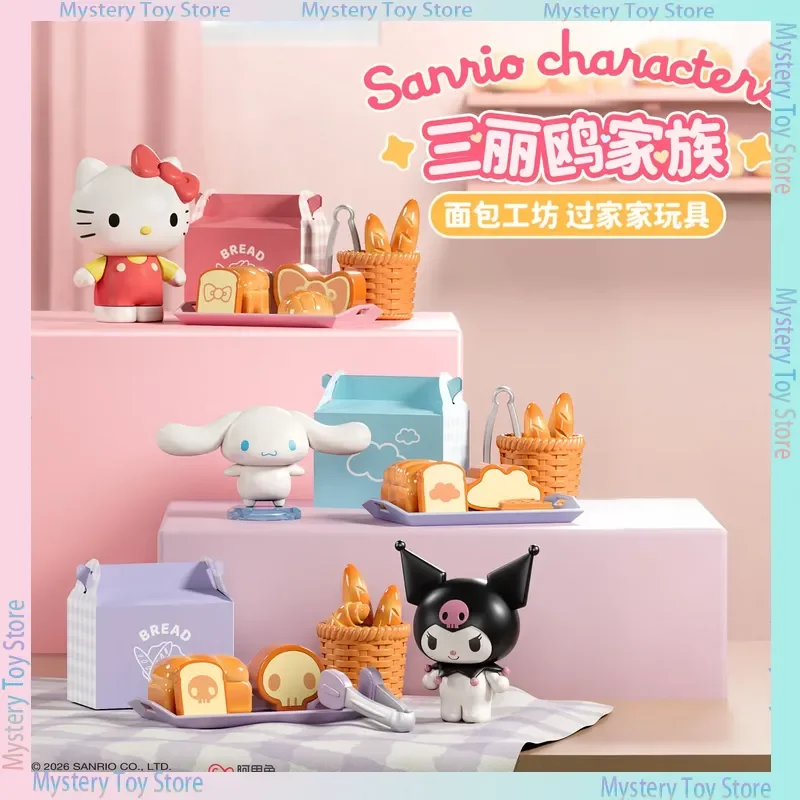 

Sanrio Kitchen Series Blind Box Hello Kitty Kuromi Cinnamoroll Mini Food Toy Cute Kawaii Simulation Playset Collectible Gifts