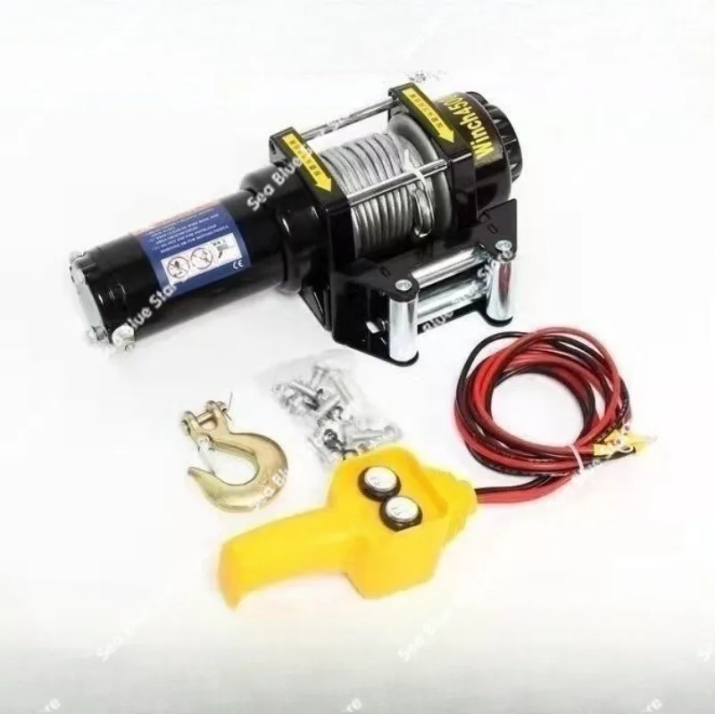 

Electric winch 12V24V car crane car traction car winch electric hoist crane hoist