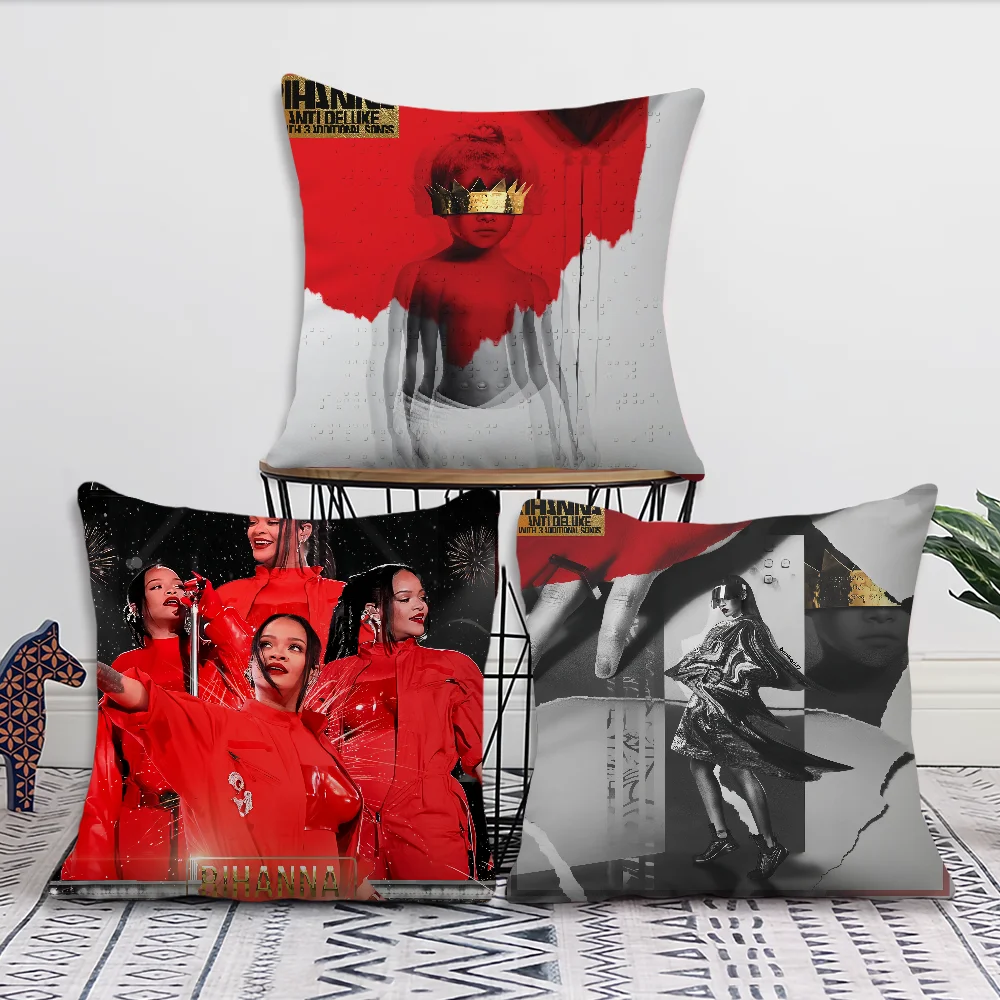 cushion R-Rihanna Singer cover Pillow Case Room Bedroom Sofa Living Backrest Car Square Anti Headboard