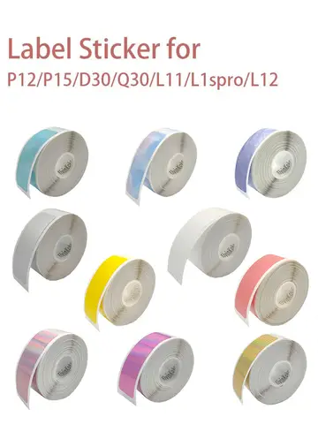 P15 Label Printer Sticker 12*40mm Label Tape Thermal Printer Paper 160pcs/roll Compatible D30  P12 P11 Label