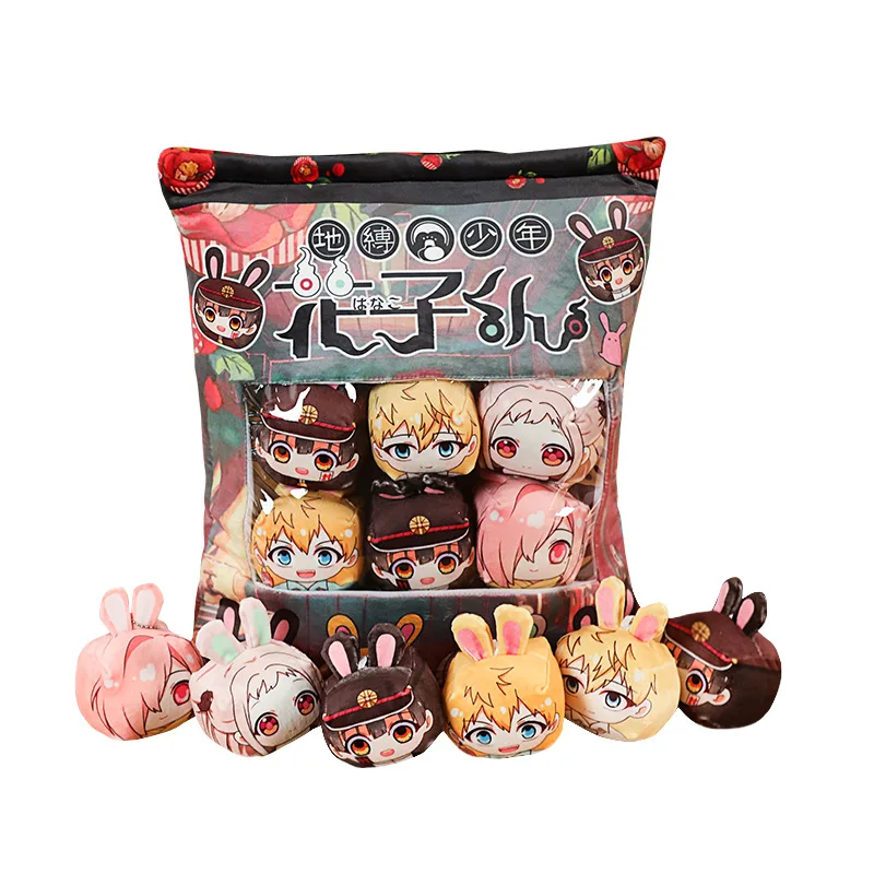 6Pcs/set Anime Toilet-bound Hanako-kun Yahiro Nene Aoi Akane Nanamine Sakura Mitsuba Plush Dolls Kawaii Animal Stuffed Doll Toys