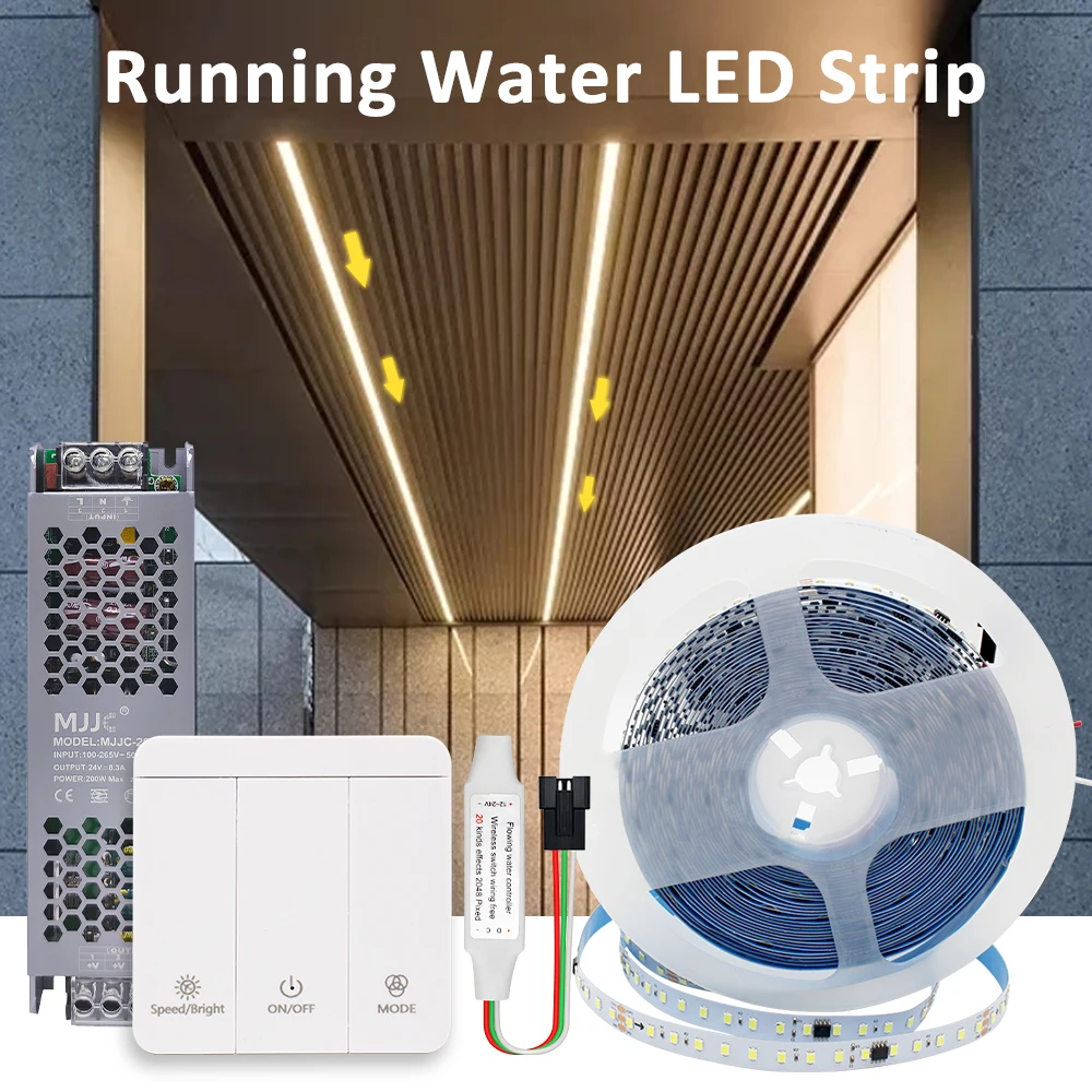 

24 В WS2811 Светодиодные ленты для бега SMD 2835 5M 10M 15M 20M 30M Последовательная конская гонка Текущая вода Светодиодная лента Лента Лампа