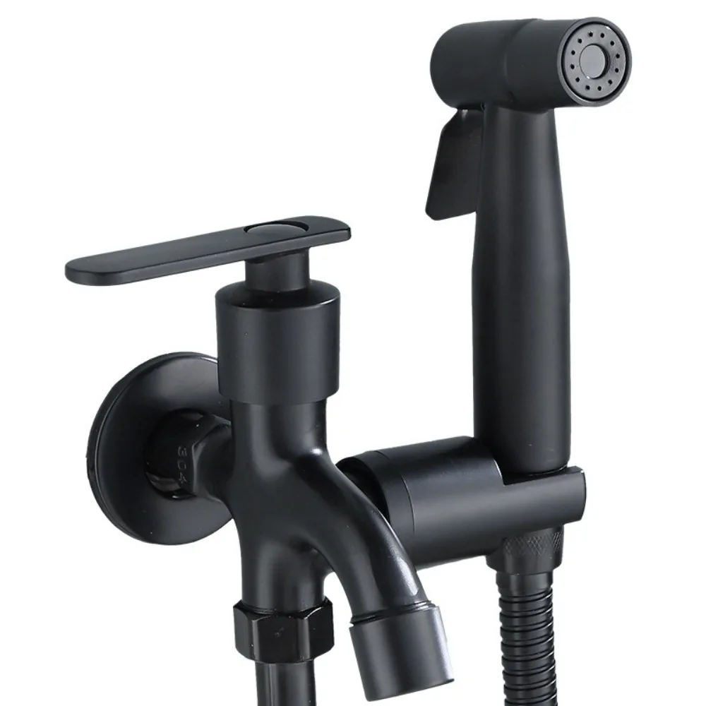 Stainless Steel Toilet Bidet Spray Set 1 In 2 Out Multi-functional Shattaff Shower High Pressure Handheld Faucet view 2