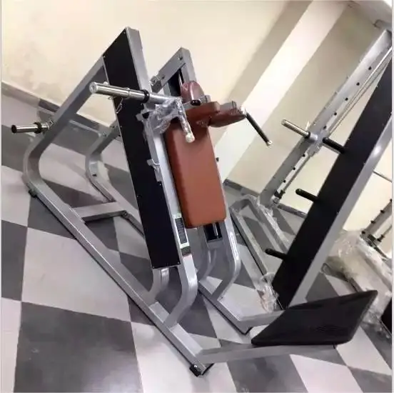 Steel 45 Degree Hack Slide Leg Press Hack Squat Gym Training Equipment With Medium Loader Plate Loaded Machines