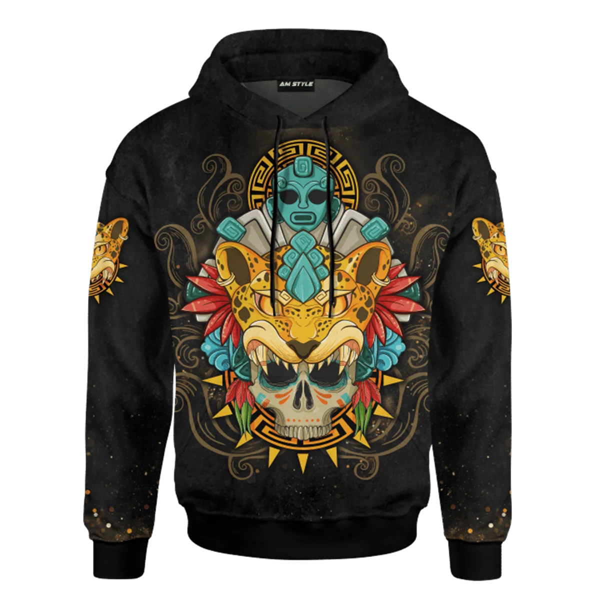 AZTEC JAGUAR WARRIOR MAYA AZTEC MEXICAN MURAL 3D Unisex Hoodie Men Sweatshirt Streetwear Zip Pullover Casual Jacket Tracksuit