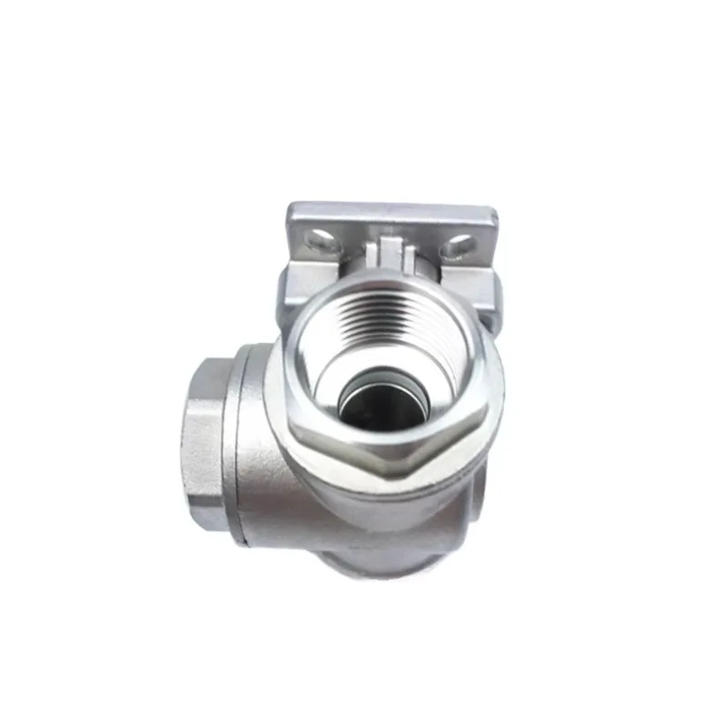 منصة عالية ثلاثية صمام كروي 304/316 الفولاذ المقاوم للصدأ L/T نوع الكهربائية الهوائية الداخلية الخيوط صمام المياه الكهربائية #5