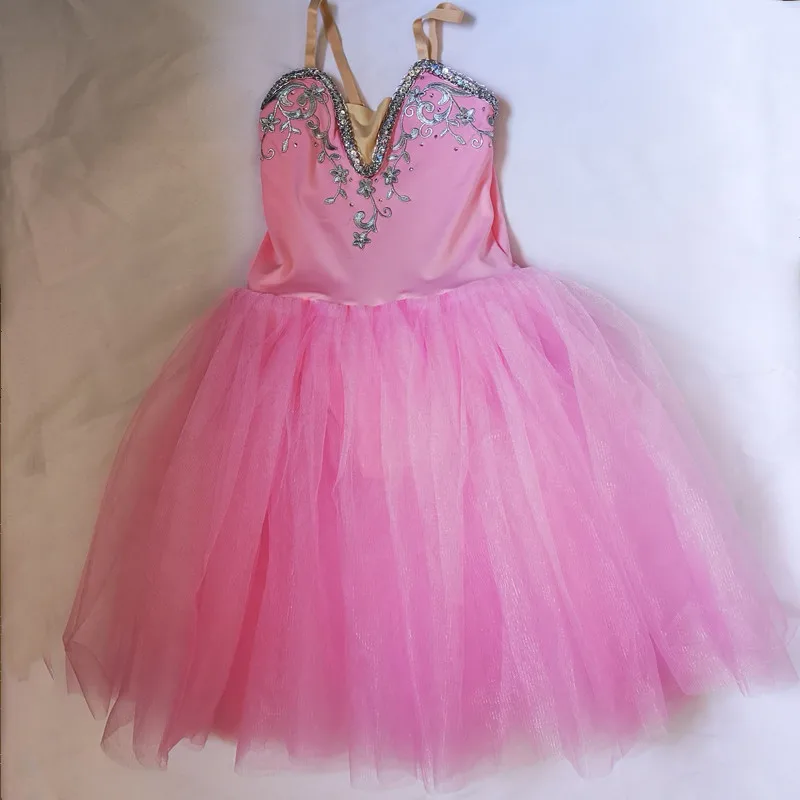 Vestido de balé para meninas criança vestido de bailarina tutu vestido de tule feminino adulto bailarina desempenho saia de balé longa dança