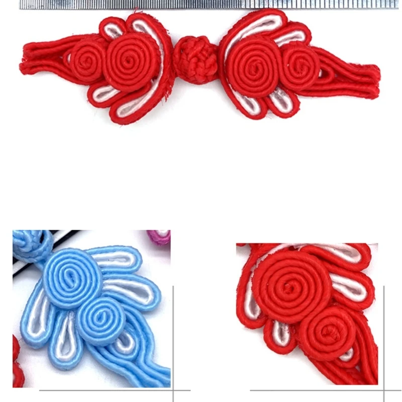 Handmade Chinese Knot Button Gourd&Flower Ribbon Fastener Costume DIY Craft