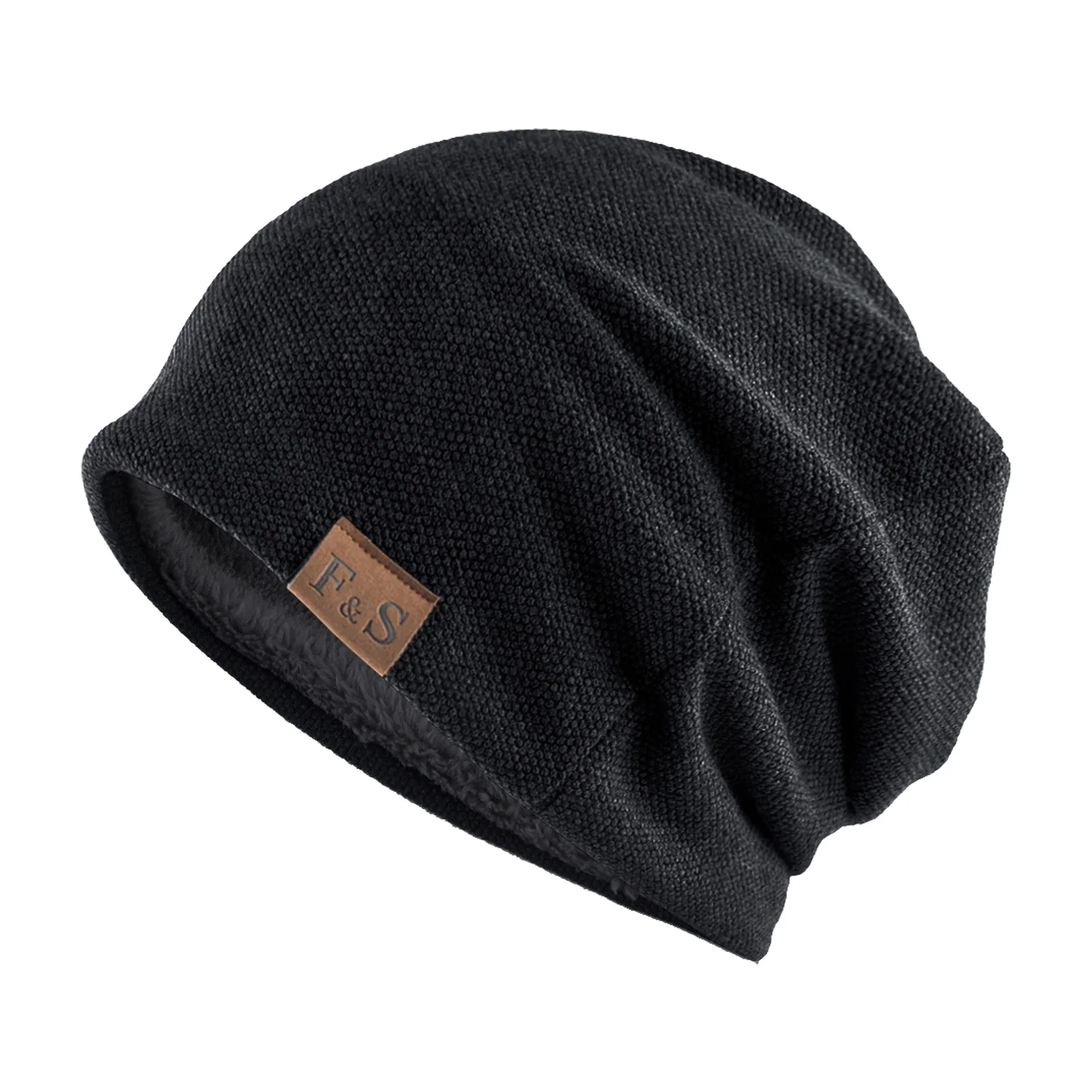 Warm Fleece Beanie Hat Comfortable for Winter Outdoor Travel Unisex Knitted Cap Soft Thermal Skull Cap Daily Wear Gear