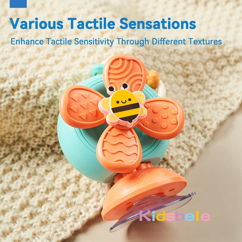 Suction Cup Spinner Toys For Boys Girls Sensory Fine Motor Infant Travel Toys Montessori For Babies 6-12-18 Months Xmas Gifts