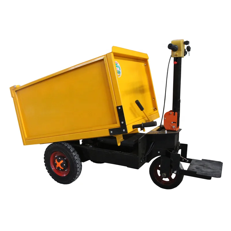 

HuanSheng 3wheel Heavy Duty Electric Trolley 800kg Wheelbarrow Electric Trolley 48v Electric Push Cart