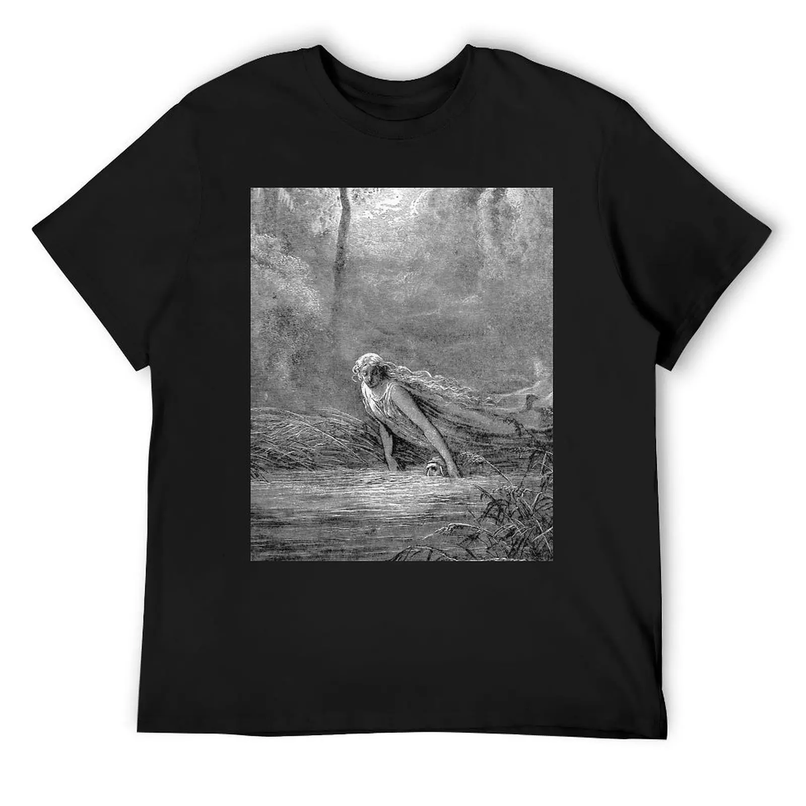 Gustave Doré - Lethe - Dante Alighieri T-Shirt vintage graphic tee anime stuff mens t shirts top quality