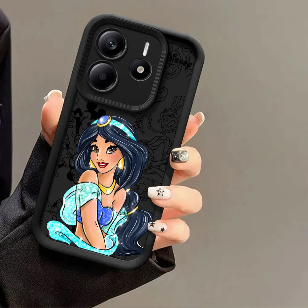 Moana Pocahontas الأميرة جراب هاتف ل Xiaomi Redmi ملاحظة 14 13 12 11 برو 9 8 10 برو 9S 12S غطاء ل Redmi 13C 14C لينة Fundas