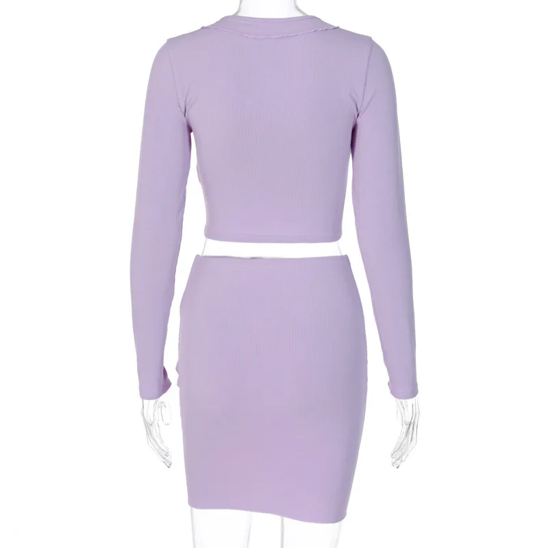 European and American women's new spring/summer 2022 INSTAGRAM fashion street shoot lace lace top slim skirt set
