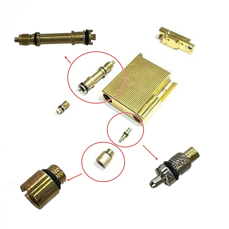 Copper Cup Core & Base Kit Inner Part For Dupont L2 Petrol Lighters Repair Replacement Accessory Gas Valve Metal Liner