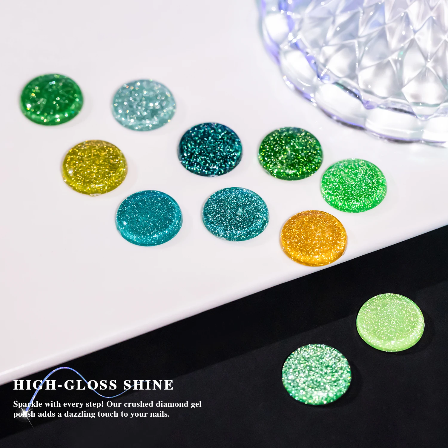 Vendeeni Free Design Smalto gel riflettente da discoteca Collezione 15 colori TPO GRATUITO HEMA OEM Smalto gel flash lucido per nail art