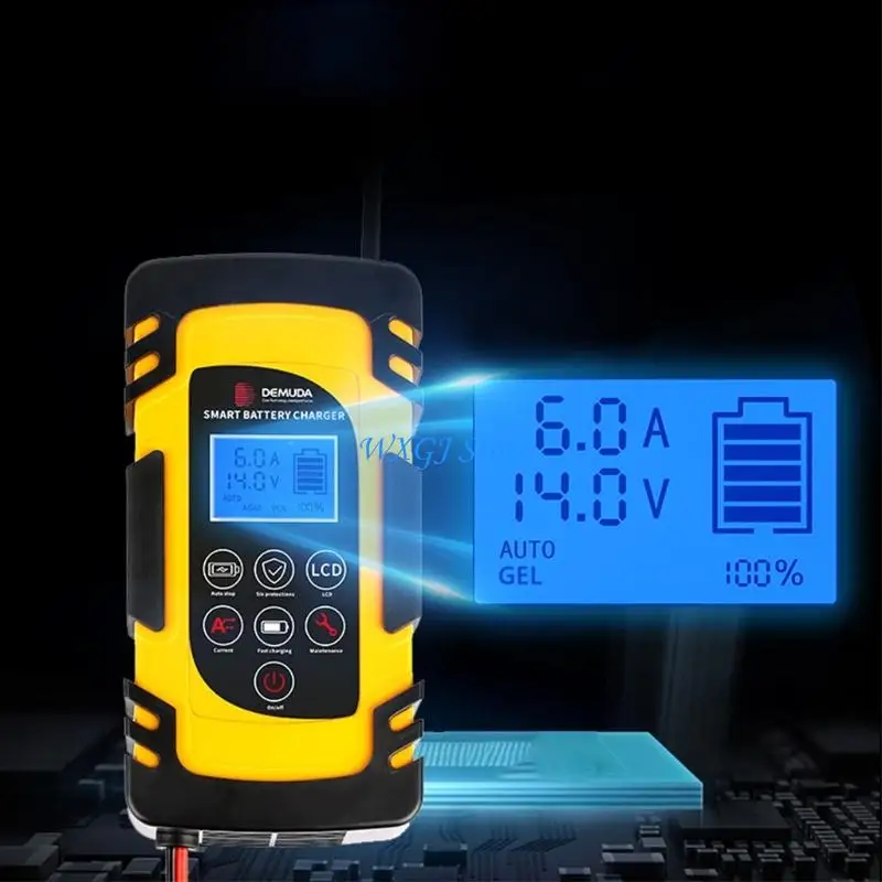 

37JE Fully-Automatic LCD Display 12V 24V Lead-acid Battery Maintainer
