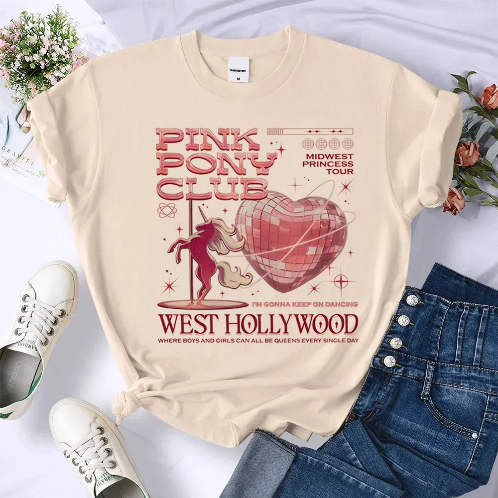 Camiseta de manga de diseñador para mujer, ropa de calle japonesa de cómic, Chappell Roan