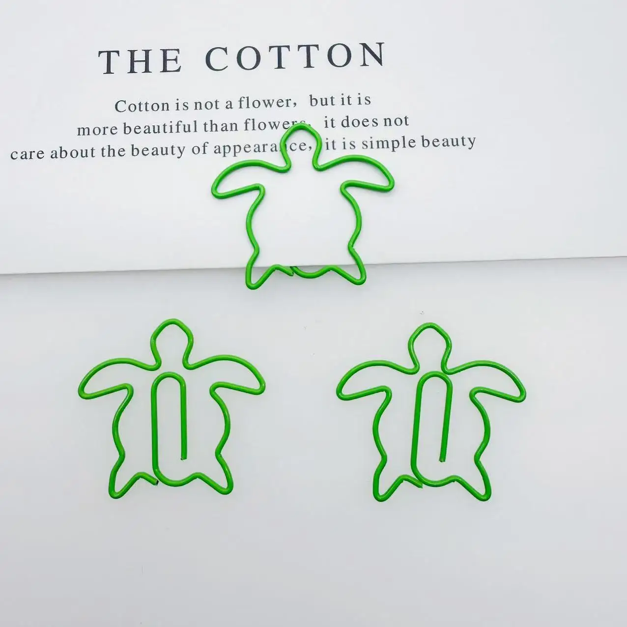 

Green Turtle Paperclips Animal Paper Clips Metal Paper Clip Pin Creative Office Stationery Study Accessories Office Accessory