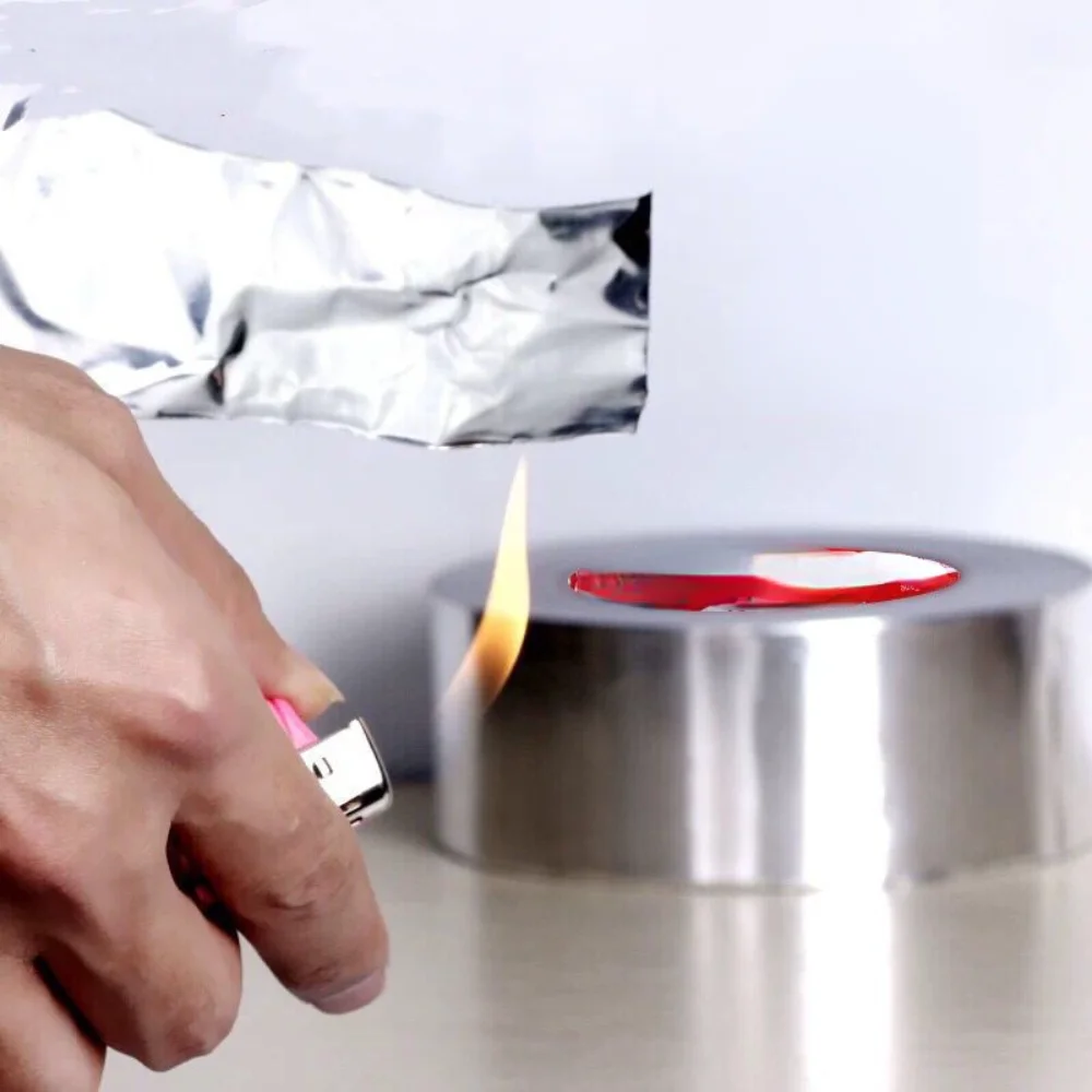 0.06MM/0.1mm Thickened Flame Retardant Aluminum Foil Tape High Temperature Sealed Waterproof Cooktop, Exhaust Pipe Tin Foil G554