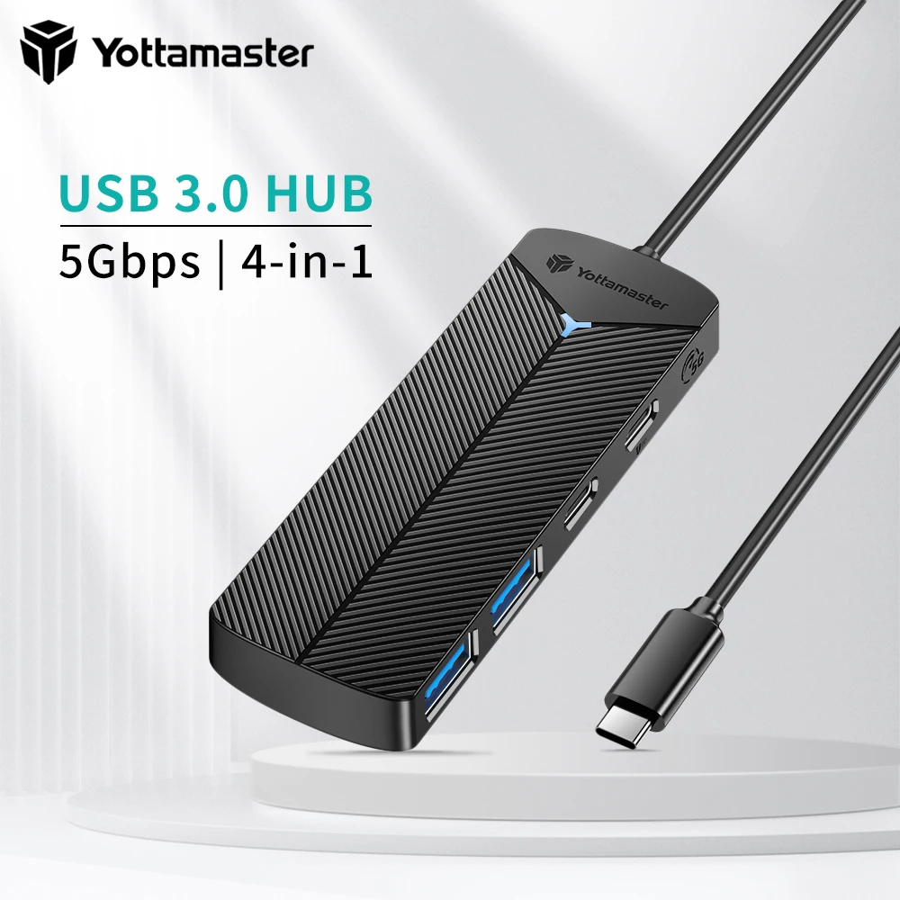 Yottamaster USB C HUB 4K 60Hz Type C to HDMI 2.0 RJ45 PD 100W Adapter For Macbook Air Pro iPad Pro M2 M1 PC Accessories USB 3.0