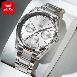 OPK 6024 Mens Watch Original Fashion Brand Quartz Watches For Men Multifunctional Chronograph Waterproof Luminous Watch With Box