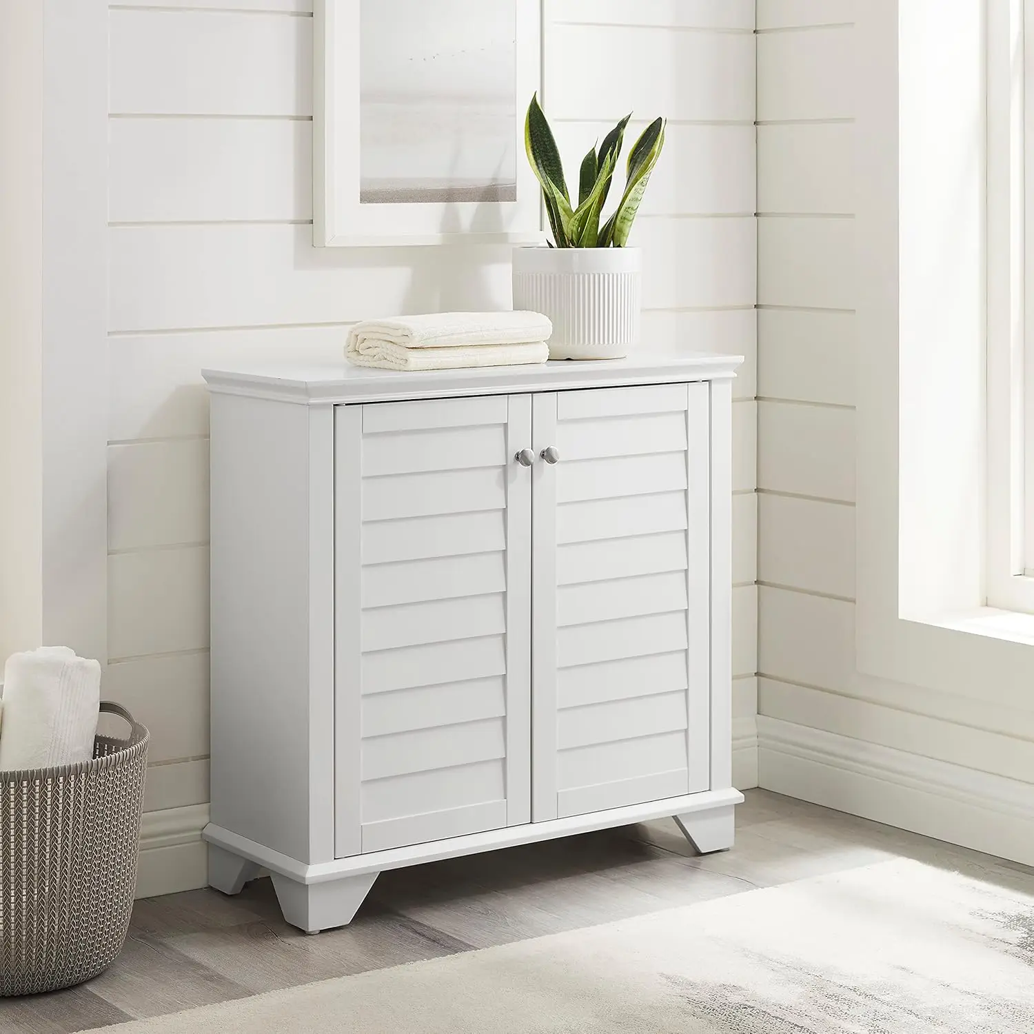 Lydia Accent Storage Cabinet, Bar, Buffet For Kitchen, Living Room, Or Entryway, White