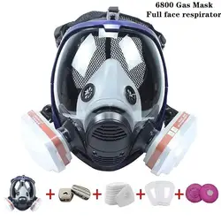 Maschera antigas chimica 6800 respiratore antipolvere filtro maschera antiappannamento per Gas acido industriale, insetticida per vernice Spray per saldatura