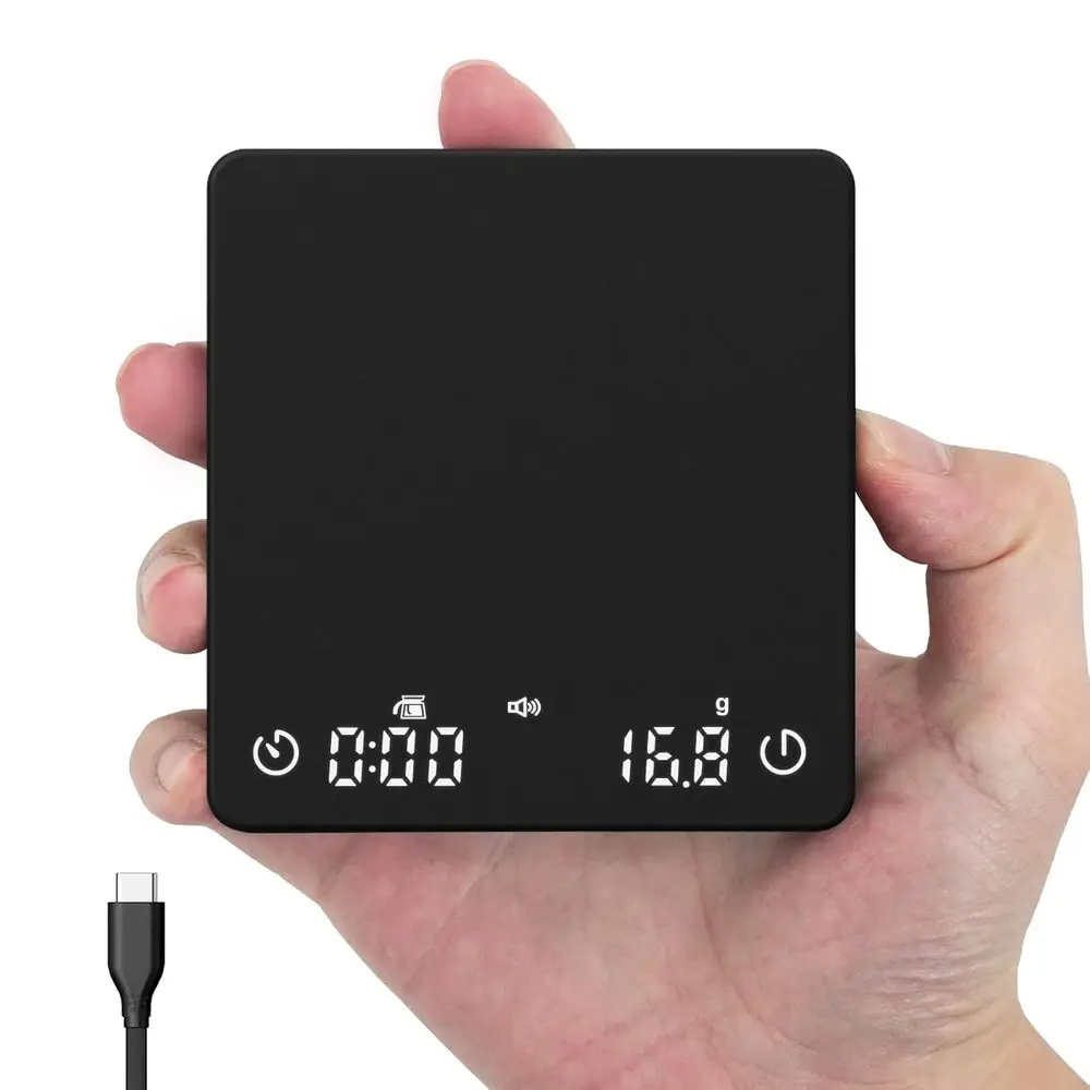 

Auto Timing Scale with Timer, 2kg/0.1g Precision, Rechargeable, Black