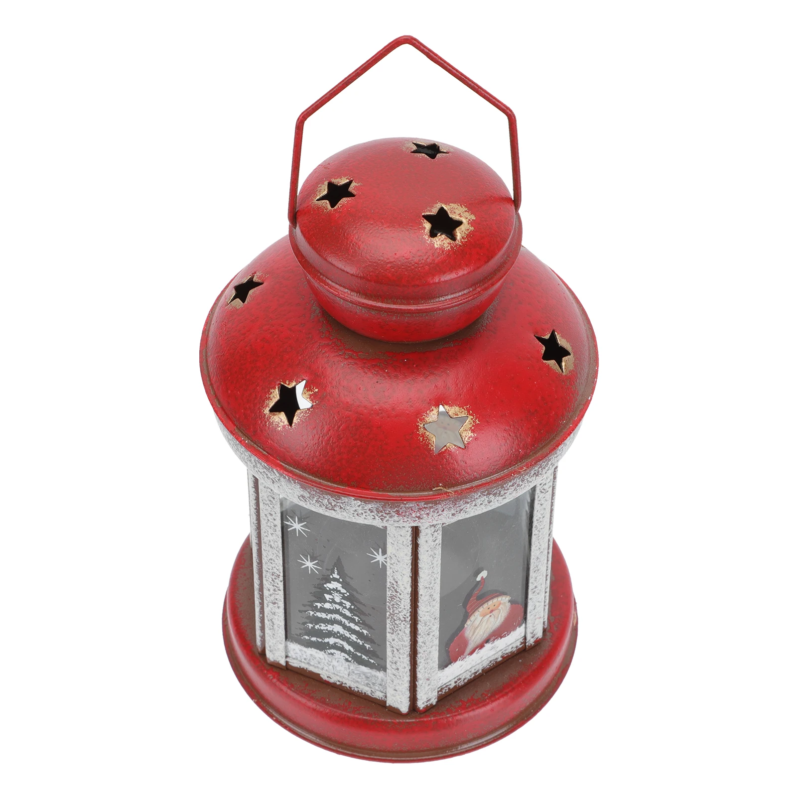 1 pçs retro ferro à prova de vento castiçal criativo papai noel titular casamento natal decoração para casa copo decorativo ferro