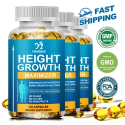 Calcium Capsules Vitamin D3 - Supplement That Strengthens Bones, Promotes Height Growth, Strengthens Teeth, & Enhances Immune